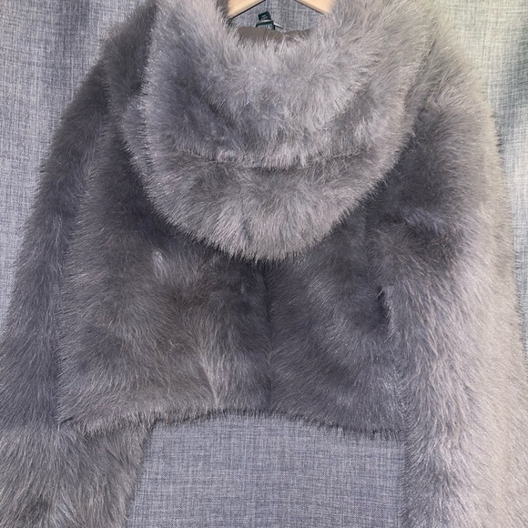 Wild Fable Gray Faux Fur Coat - Picture 2 of 3